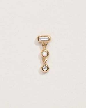 Baguette Dot Stud