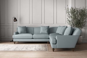 nkuku Deni Large Corner Sofa | Make To Order | Recycled Cotton Horizon | No Colour