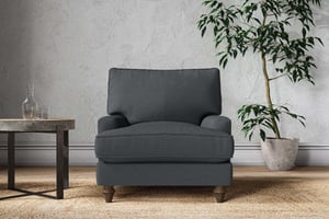 nkuku Marri Armchair | Make To Order | Recycled Cotton Mercury | No Colour