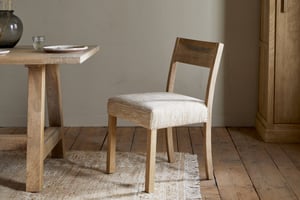 nkuku Zoha Cotton & Jute Upholstered Dining Chair | Seating | One Size | Natural