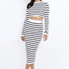 Set On You Knitted Midi Skirt White