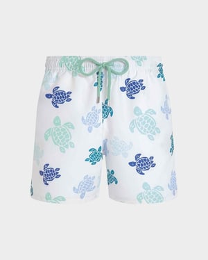 Vilebrequin - Men Swim Shorts Tortues Multicolores - Swimwear - Moorea - White - Size 6XL