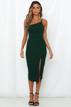 HELLO MOLLY Taking It Back Dress Forest Green