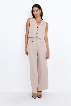 Street Fashion Pants Beige