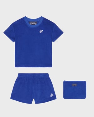 Vilebrequin - Baby Terry Set Embroidered Turtle - Baby Set - Baao - Blue - Size 12M