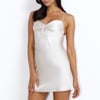 Sparkly Drinks Satin Mini Dress Champagne