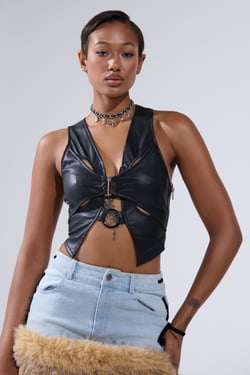 AKIRA Flashy Queen Bralette | Black | Size XL