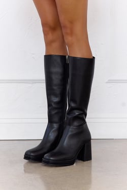 Mystery Boots Black Leather