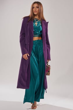AKIRA Maeve Suede Feel Trench Coat | Size 2X