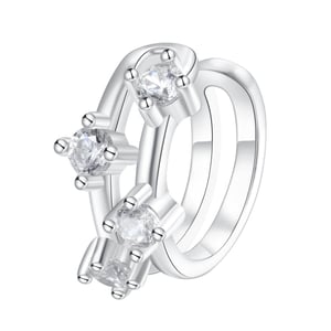 Jeweled Band Ear Cuff Sterling Silver