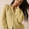 Chartreuse Chunky Knit Cardigan