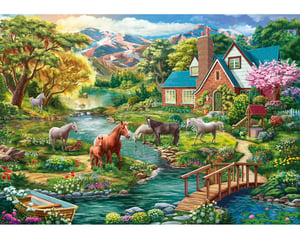 Horses Near the House_W100