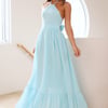Ocean Charm Halter Maxi Dress Turquoise