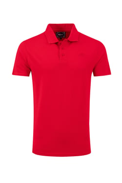 Weird Fish Giles Pique Polo Shirt Barberry Red Marl Size XL