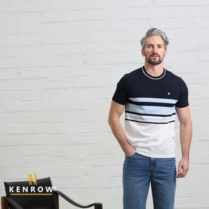 Kenrow Griffin Striped Tee Sky B2B