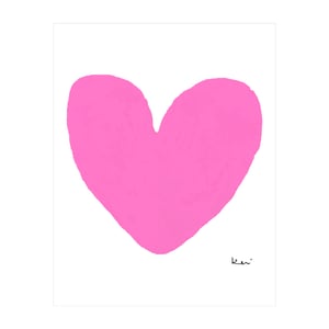 My Heart Pop Pink Mini Art Print