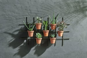 nkuku Jara Terracotta Wall Hung Planter | Vases & Planters | One Size | Terracotta & Iron