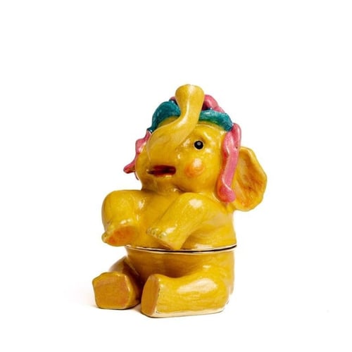 Yellow Sitting Elephant