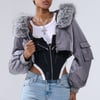 AKIRA Itty Bitty Cropped Bomber Jacket | Size Small