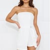 Time To Myself Strapless Romper White