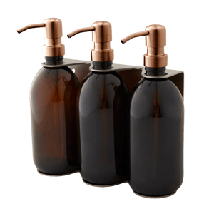Nickel Triple Wall Mounted Soap Dispenser
