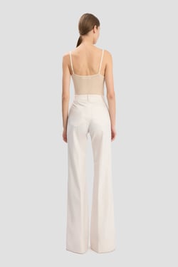 Victoria Beckham Alina Trouser In Bone - 14 - Womens