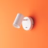 single Lewis wall light with switch in white