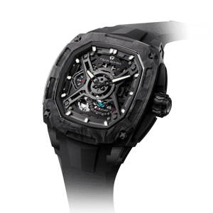 Tsar Bomba Men's Automatic Watch | Black | 42.8mm Carbon Fiber Case | Men's Luxury Timepiece | Dark Matter 5 | TB8605