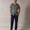 Green Botanic Geo Open Collar Shirt