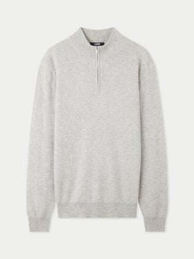 Essential Half-Zip Cashmere Sweater - 3XL / dawn blue / MK07-828