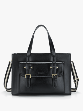 Olivia's Classic PU Leather Handbag for 13-15.6 Inch Laptop Tote