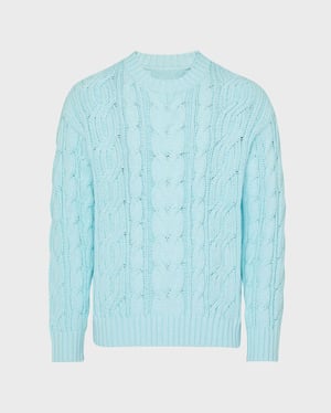 Vilebrequin - Men Cable-knit Cotton Sweater - Pullover - Philippe - Blue - Size XXL