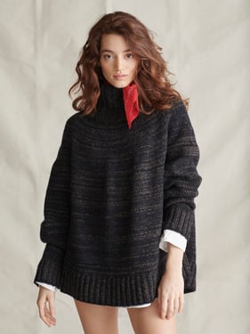 Eccleston Jumper in Peat & Sloe Mouline