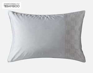 QE Home Marco Pillow Sham, Geometric, Grey, Queen
