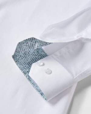 White with Teal Burn Baby Burn Accents Shirt