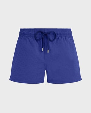 Vilebrequin - Men Short Swim Shorts Jacquard Turtles - Swimwear - Manta - Blue - Size XXL