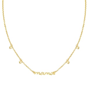 Mama Heart Charms Necklace Sterling Silver