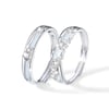 Jeulia Star Light Romantic Couple Engagement Ring
