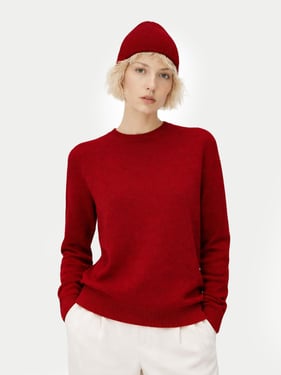 $99 Cashmere Hat & Sweater - XL / Brown / WK203/AK98-1484