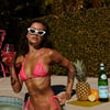 Neon Wave Swim Top Pink