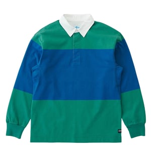 Gramicci Langdon Rugby Shirt Cerulean / Emerald