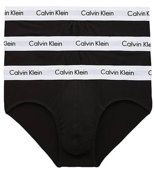 Calvin Klein 3 Pack Briefs - Cotton Stretch - Black - XL