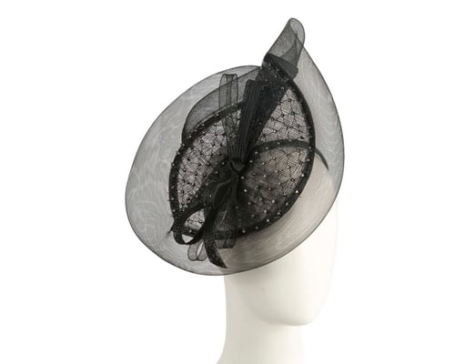 One-of-a-kind black racing fascinator by Max Alexander