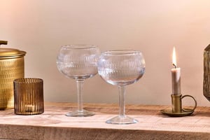 nkuku Mila Gin Glass Set Of 2 | Glassware | Clear