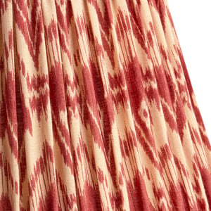 20cm empire shade in red Zaraband gathered linen by GP & J Baker