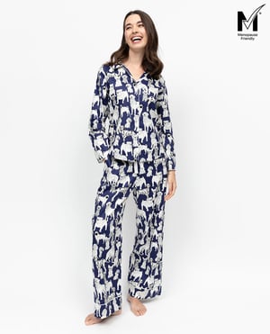 Indigo Womens Dog Print Pyjama Set - 18