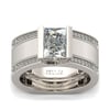 Jeulia 3PC Stackable Radiant Cut Sterling Silver Ring Set