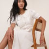 White Collared Orla Midi Dress