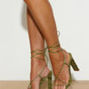 BILLINI Evona Heels Matcha Snake