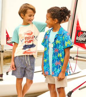 Boys Fish & Chips Raglan T-Shirt